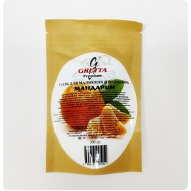 Соль для маникюра и педикюра Мандарин,100г  Gretta Premium